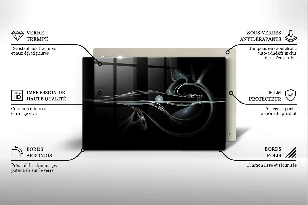 Tagliere in vetro temperato Astrazione moderna