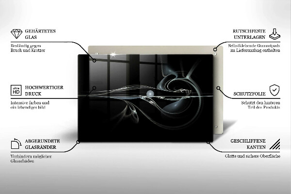 Tagliere in vetro temperato Astrazione moderna