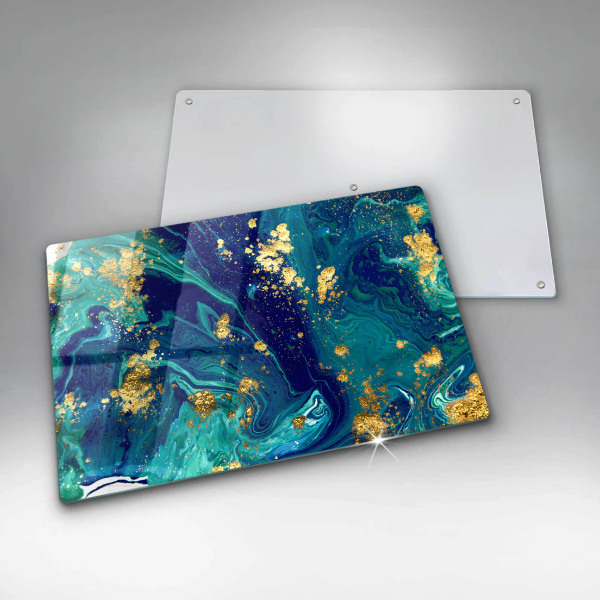 Tagliere in vetro temperato Astrazione con l'oro