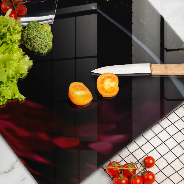 Tagliere in vetro temperato Un bicchiere di vino rosso