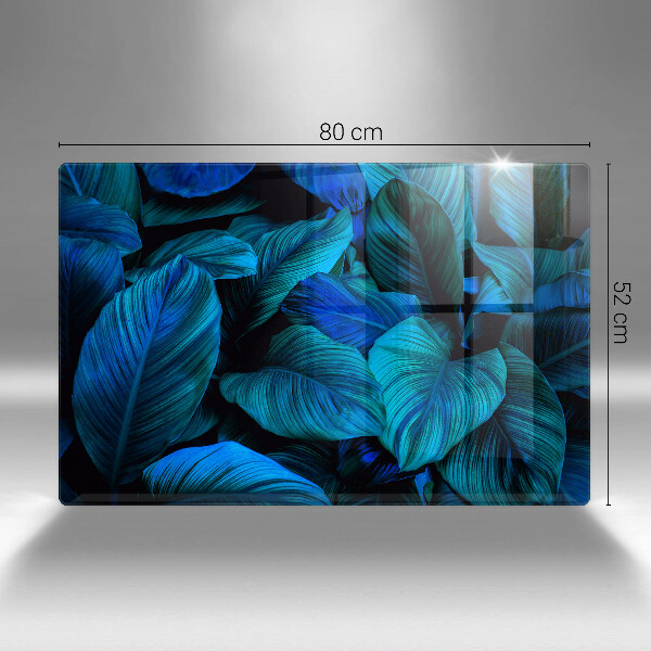 Tagliere in vetro temperato Foglie della vegetazione della giungla