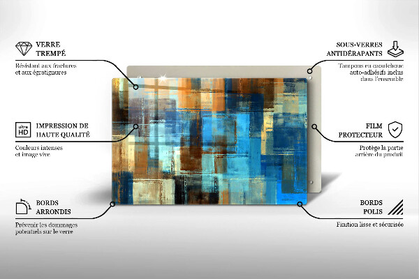 Tagliere in vetro temperato Sfondo dipinto