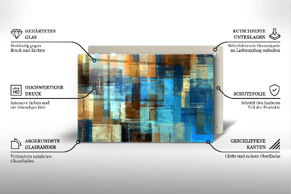 Tagliere in vetro temperato Sfondo dipinto