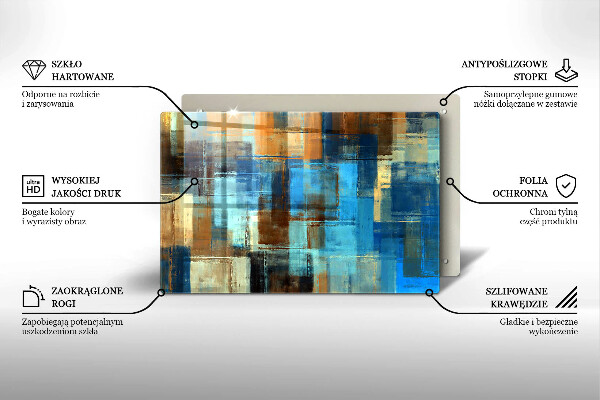 Tagliere in vetro temperato Sfondo dipinto