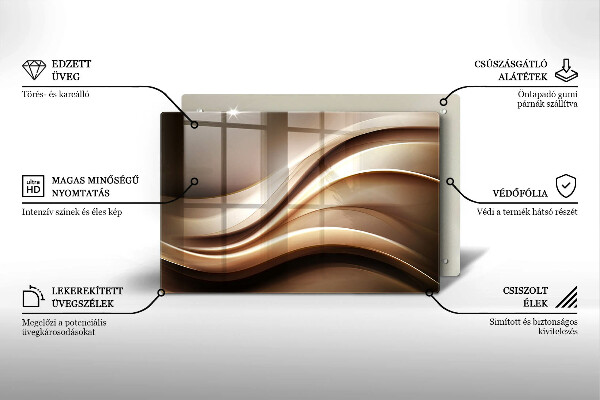 Tagliere in vetro temperato Linee delicate di astrazione