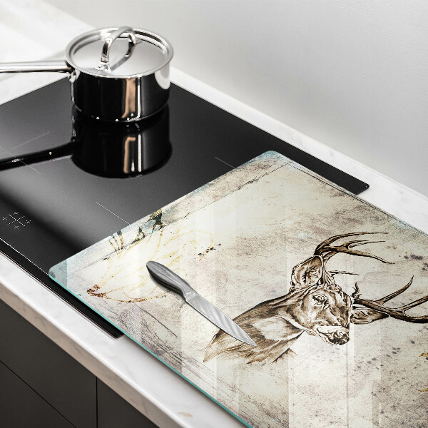 Tagliere in vetro temperato Illustrazione degli animali dei cervi