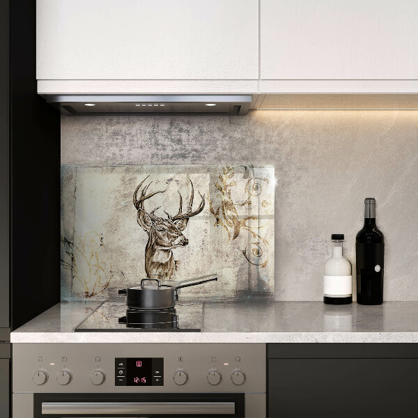 Tagliere in vetro temperato Illustrazione degli animali dei cervi