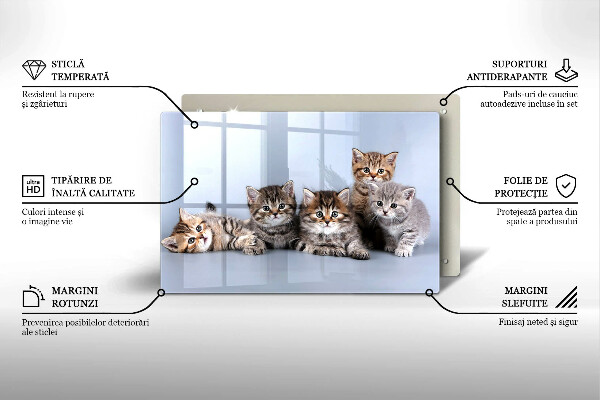 Tagliere in vetro temperato Piccoli e dolci gattini