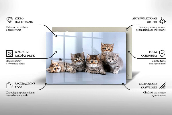 Tagliere in vetro temperato Piccoli e dolci gattini
