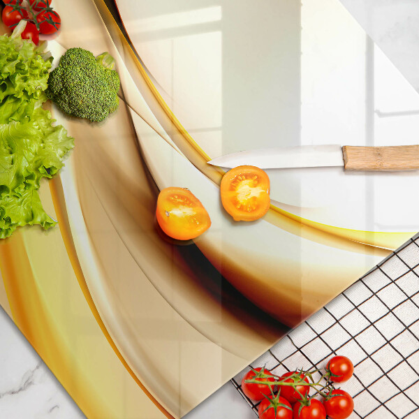 Tagliere in vetro temperato Linee di fumo astratte