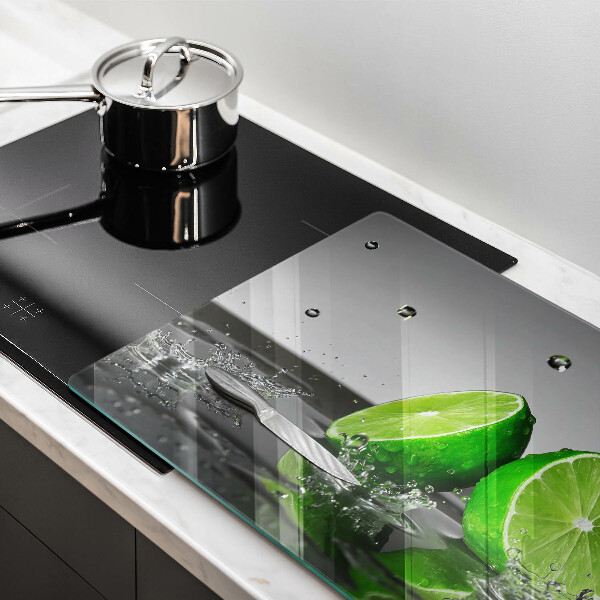 Tagliere in vetro temperato Lime succosi e acqua