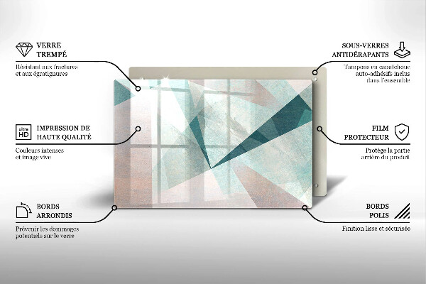 Tagliere in vetro temperato Astrazione tagliente