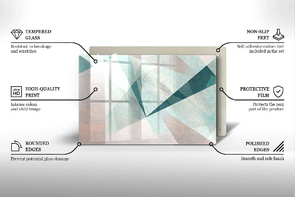 Tagliere in vetro temperato Astrazione tagliente