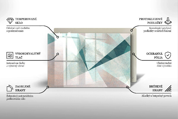 Tagliere in vetro temperato Astrazione tagliente