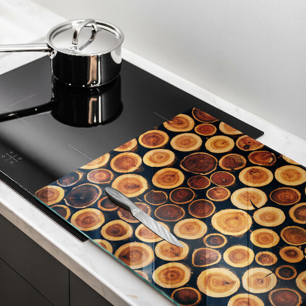 Tagliere in vetro temperato Ceppi di alberi in legno