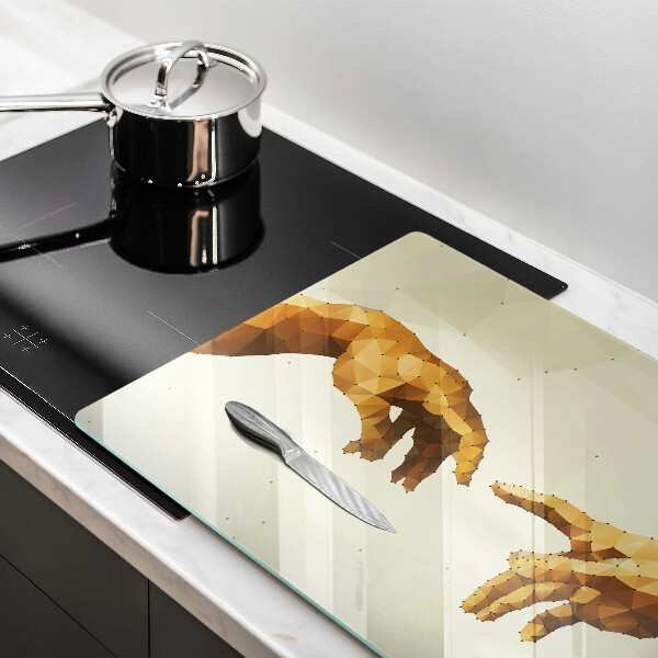 Tagliere in vetro temperato Creazione delle mani di Adamo