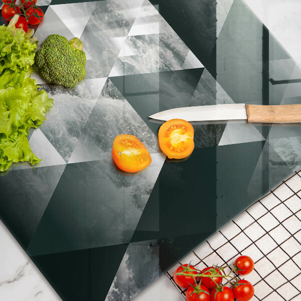 Tagliere in vetro temperato Triangoli e acqua