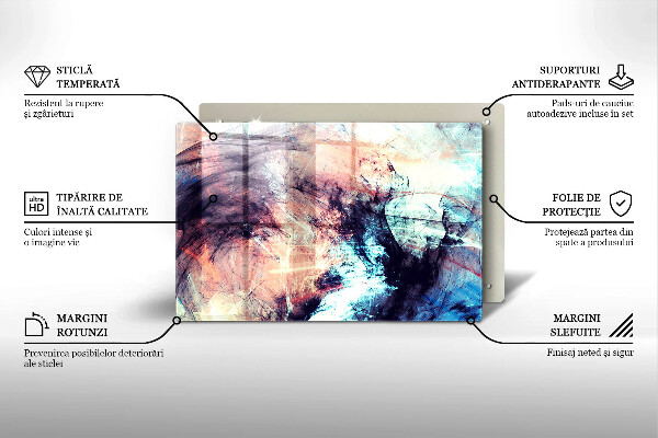 Tagliere in vetro temperato Astrazione dipinta