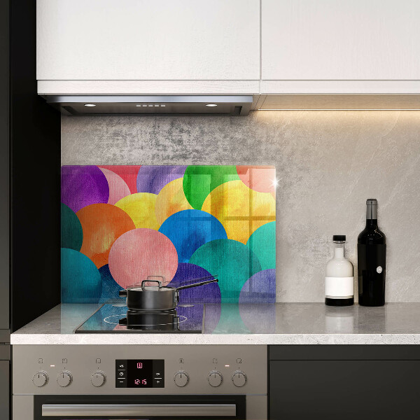 Tagliere in vetro Cerchi colorati