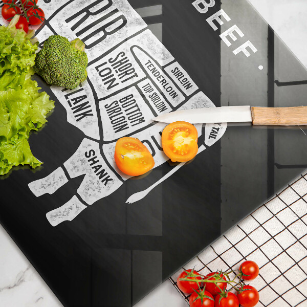 Tagliere in vetro Manzo di carne di mucca