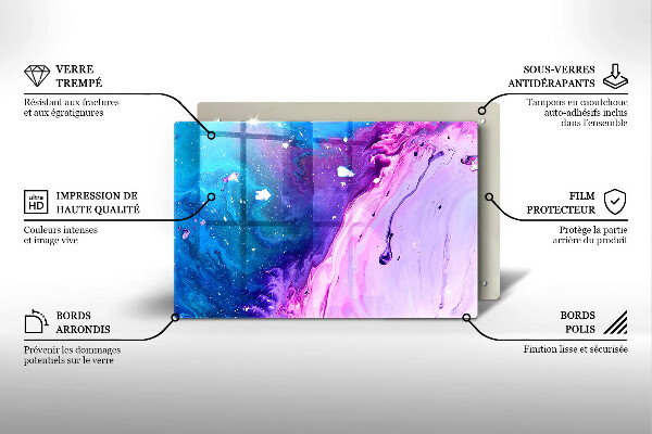 Tagliere in vetro Inchiostri di astrazione