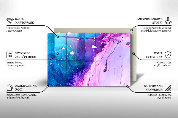Tagliere in vetro Inchiostri di astrazione