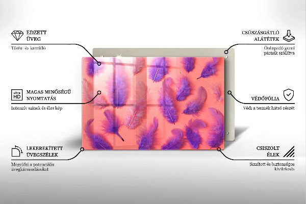 Tagliere in vetro Piume soffici