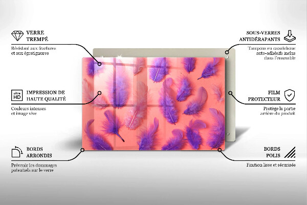 Tagliere in vetro Piume soffici