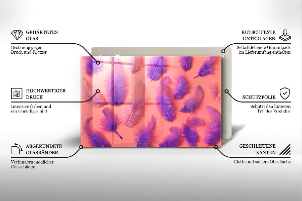 Tagliere in vetro Piume soffici