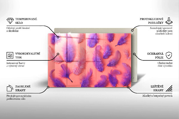 Tagliere in vetro Piume soffici