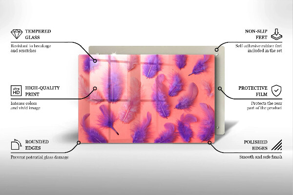 Tagliere in vetro Piume soffici