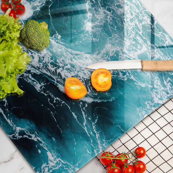 Tagliere in vetro Onde d'acqua schiumose