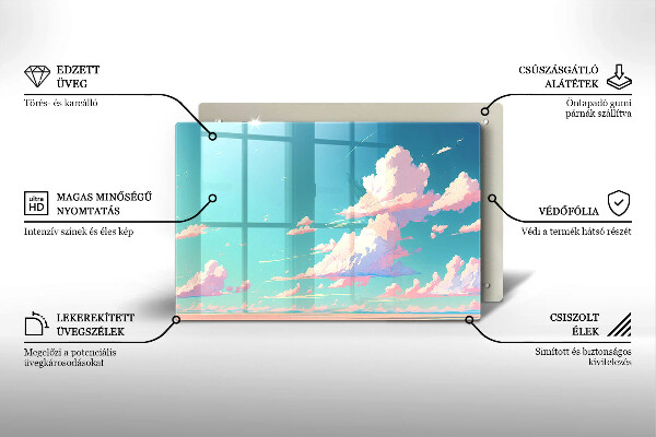 Tagliere in vetro Paradiso da favola