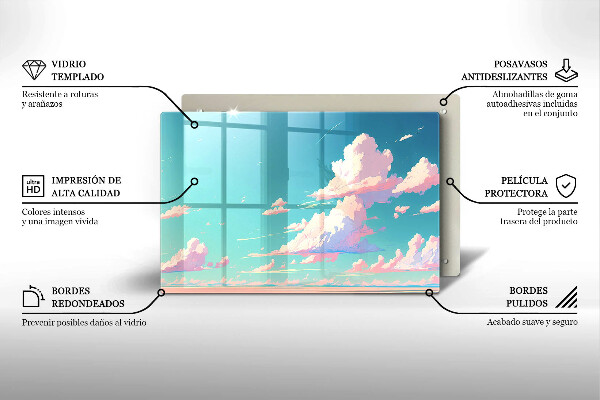 Tagliere in vetro Paradiso da favola