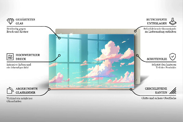 Tagliere in vetro Paradiso da favola