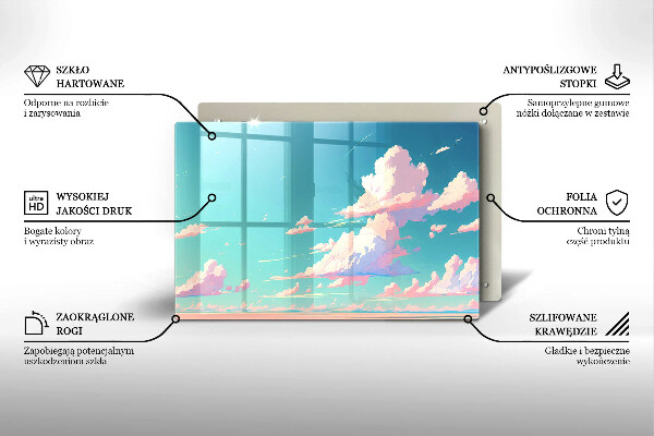 Tagliere in vetro Paradiso da favola