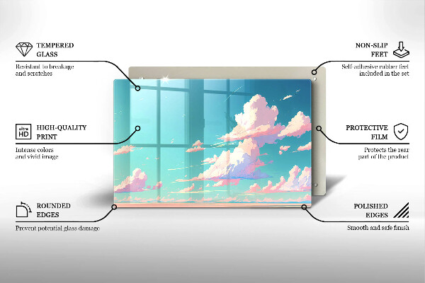 Tagliere in vetro Paradiso da favola