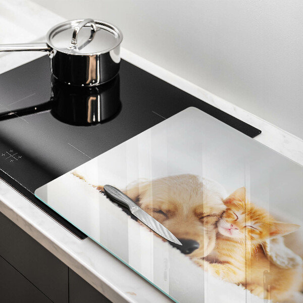 Tagliere in vetro temperato Animali cane e gatto