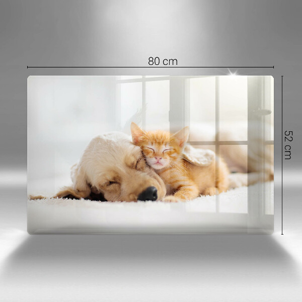 Tagliere in vetro temperato Animali cane e gatto