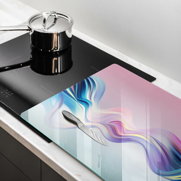 Tagliere in vetro Astrazione pastello