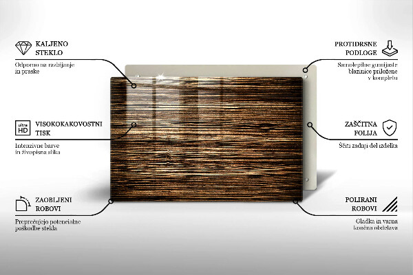 Tagliere in vetro temperato Struttura del legno