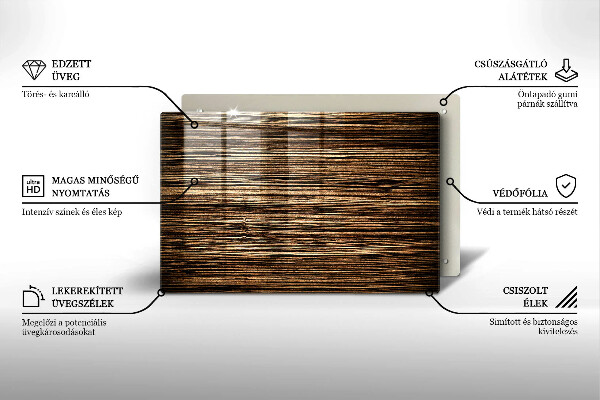 Tagliere in vetro temperato Struttura del legno