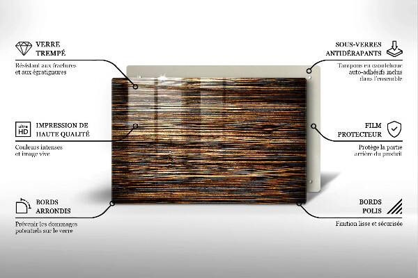 Tagliere in vetro temperato Struttura del legno