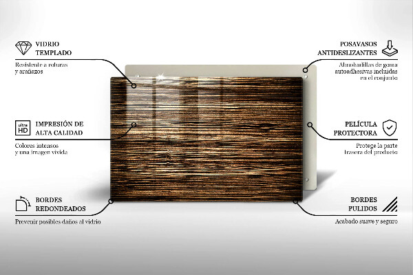 Tagliere in vetro temperato Struttura del legno