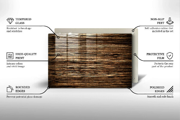 Tagliere in vetro temperato Struttura del legno