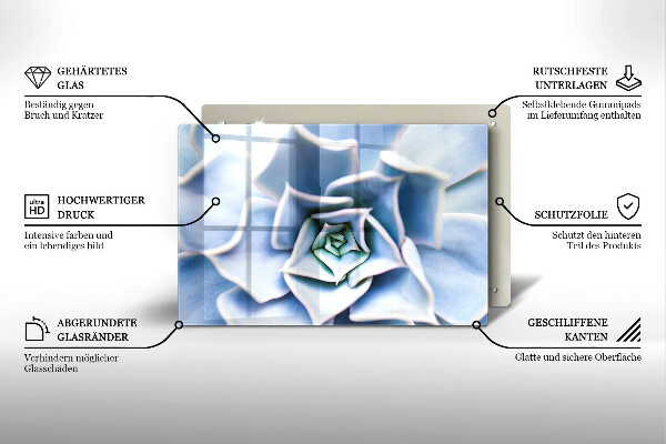 Tagliere in vetro temperato Pianta da fiore