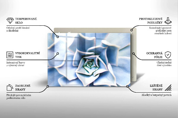 Tagliere in vetro temperato Pianta da fiore