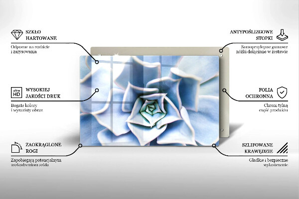 Tagliere in vetro temperato Pianta da fiore
