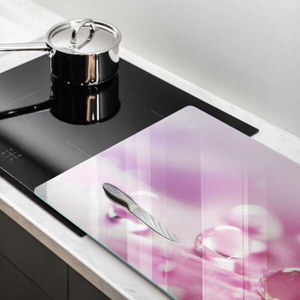 Tagliere in vetro temperato Petali di fiori di rugiada