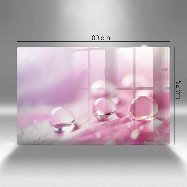 Tagliere in vetro temperato Petali di fiori di rugiada